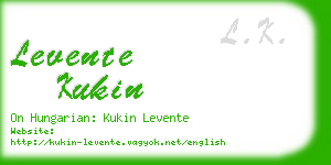 levente kukin business card